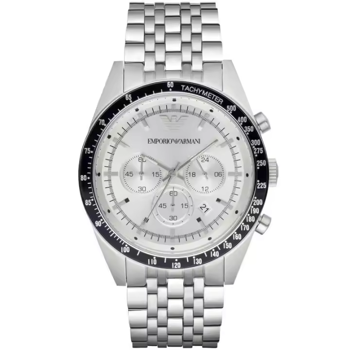 Emporio Armani Reloj hombre AR6073, con calendario, Incluye Caja Original, Diámetro: 46MM - 1