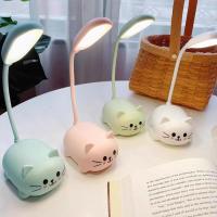 Lámpara LED de escritorio para niños, Bonita lámpara de Gato recargable por USB, Luz de Mesa LED portátil, Cuello de Osne flexible, para el cuidado de Los Ojos, caricaturas, pequeña lámpara - details 1