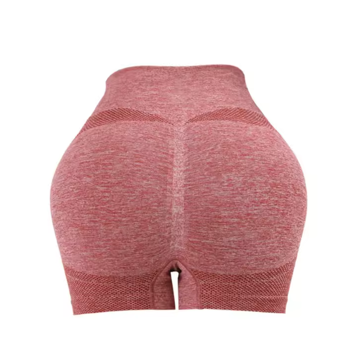 Shorts De Yoga Para Mujer Cintura Alta Shorts De Gimnasio Levantador De Glúteos Running Sportswear Sin Bolsillos Transpirables Para Deportes - 1