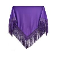 Mantón de Manila Liso, Mantones de Flamenca para el Vestido de Feria, Sevillana o Flamenca. Tamaño Ideal para Todas las Edades [Niña & Mujer] - details 2