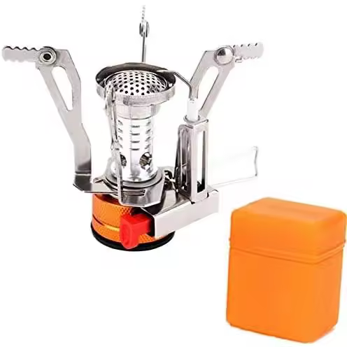 Estufa de camping, estufa portátil, estufa de gas para camping con estuche de almacenamiento para acampar, picnic, cocinar al aire libre - 1