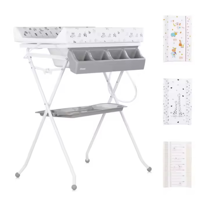 CHIPOLINO Bañera para bebé AQUA con soporte plegable y cambiador - Chipolino - 1