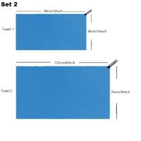 Juego De 2 Toallas De Microfibra Sólida Para Gimnasio Viajes Deportes Camping Playa Toalla De Baño Super Absorbente Secado Rápido - details 1
