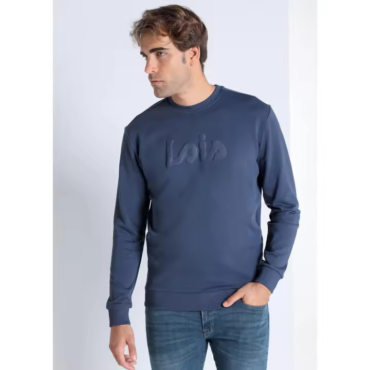 LOIS JEANS - Sudadera Cuello Caja para Hombre - Azul - 1