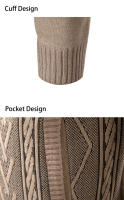 Cardigan De Veludo Para Hombre Invierno Coreano Grueso Con Cierre De Cremallera Suéter De Algodón Técnico Estilo Casual - details 8