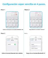 Teclado Inalámbrico Bluetooth Para Tableta 78 Teclas Recargable Diseño Compacto Y Portátil Compatible Con iOS Y Android - details 7