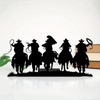 Decoración De Escritorio Estilo Oeste Cowpboy Arte Metálico Adornos Para Librerías Decoraciones Para Navidad Y Halloween - details 1