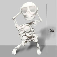 Nueva Juguete De Decompresión 3D Danza Calavera Muñeco Cabeza Truco Reloj Decoración Calavera Hombre Juguete De Halloween - details 1