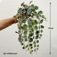 Plantas Artificiales De Vínculos 49cm Hojas De Eucalipto Falsas Para Decoración De Boda Hogar Jardín Material Plástico Falso Verde Para Exposición Al Aire Libre - details 1