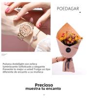 Reloj De Mujer POEDAGAR Moda Impermeable Luminoso Acero Inoxidable Elegante Reloj De Pulsera Para Dama Regalo Con Manos Luminosas Y Fecha Completa - details 9
