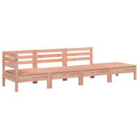 vidaXL Sofá de jardín de 4 plazas madera maciza de abeto Douglas Marrón cera, Douglas natural, Impregnado natural Conjunto Terraza Muebles Jardín Exterior Juego de Muebles de jardín Mueble Jardín Exterior Muebles de Salon Exterior - details 0