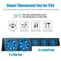 Ventilador De Enfriamiento Para Playstation 4 USB Control De Temperatura Turbo Con 5 Ventiladores Accesorio Para Consola De Juegos PS4 - details 1