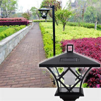 Lámpara Solar De Calle Decorativa Para Jardín Puerta Delantera Y Trasera Lámpara De Piso Solar Con Luz LED Fuente De Energía Solar Protección IP44 Material ABS Estilo Contemporáneo - details 6