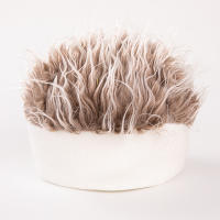 Gorra De Pelo Riso: Gorras Cortas Para Hombres Y Mujeres Estilo Hip Hop Con Espikes Imitación Cabello Vintage Para Otoño E Invierno - details 4