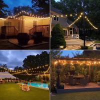Luz De Cadena G40 Exterior Bombilla LED De Vidrio Ambarino Dimmer IP44 Impermeable Decoración Para Patio De Casa Garland De Luz Faeira Conectable - details 7