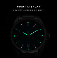 Reloj Mecánico Automático Para Hombre CADISEN Luminoso Con Cristal De Zafiro Acero Inoxidable Resistente Al Agua 10Bar Reloj Verde AR Coating - details 5
