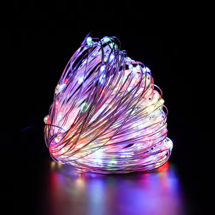 Cadenas De Luces LED 10pcs Pequeñas Y Coloridas Con Pilas Incluidas Para Decoración De Navidad Exterior Y Festivales En Habitaciones - 1