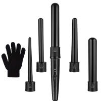 Rizador De Pelo Creativo 5 En 1 Intercambiable Con Calentamiento Rápido Set De Rizadores Tourmaline Cerámica Para Secado Y Baño Electrónico Dual Voltaje 100-240V Rizador De Pelo Digital Con Control De Temperatura - details 8