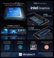 Mini PC BMAX B4 Turbo, Intel Twin Lake N150 4 núcleos, 16GB RAM, 512GB/1TB SSD, Windows 11, 2*HDMI + 1*Type-C con pantalla 4K@60Hz, WiFi 5, Bluetooth 5.0, 2*USB 3.0, 2*USB 2.0, 1*RJ45, compatible con el sistema Linux, For Business and Daily Use - details 1