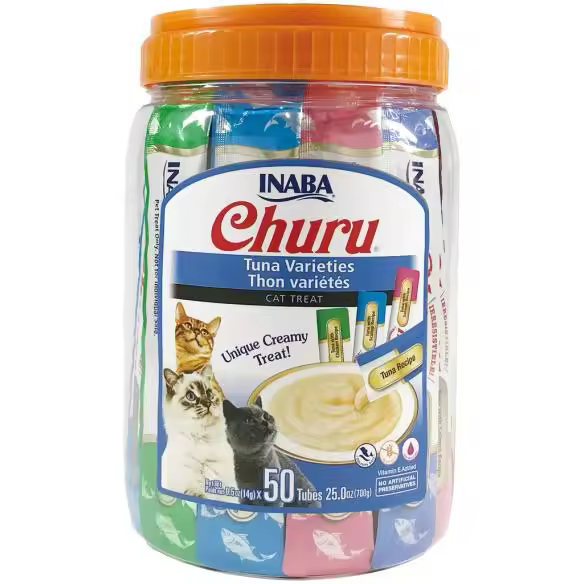Snack para gatos CHURU CAT VARIEDADES DE ATUN 50 X 14 GR - 1