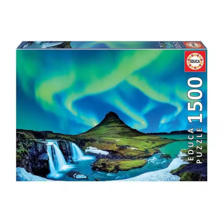 PUZZLE 1500 PIEZAS AURORA BOREAL EN ISLANDIA DE EDUCA - 1