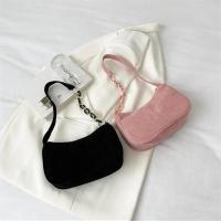 Bolso De Hombro De Corduroy Chic Con Cadena Underarm Bolso De Mano Sencillo Para Mujeres Con Cremallera Adecuado Para El Uso Diario - details 16