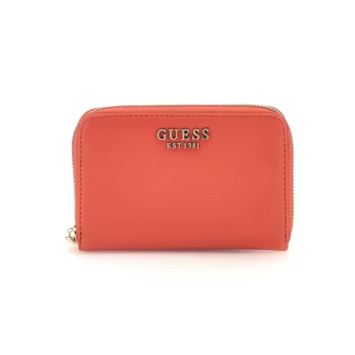 Monedero Guess Laurel coral y dorado con cremallera de mujer - 1