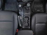 Cubierta De Decoración Para Portavasos Del Panel De Cambio De Marchas 4WD Para Jeep Wrangler JL 2018-2023 ABS Fibra De Carbono Roja Accesorios De Interior - details 4