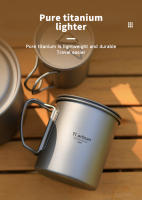 Tiartisan Taza De Camping De Titanio Puro Con Manija Plegable Ultraligera Portátil Para Senderismo Y Acampar Vaso De Agua Deportiva - details 1