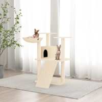 vidaXL Rascador para gatos con postes de sisal 83 cm Color Crema,  Gris claro,  Gris oscuro y mas - details 0