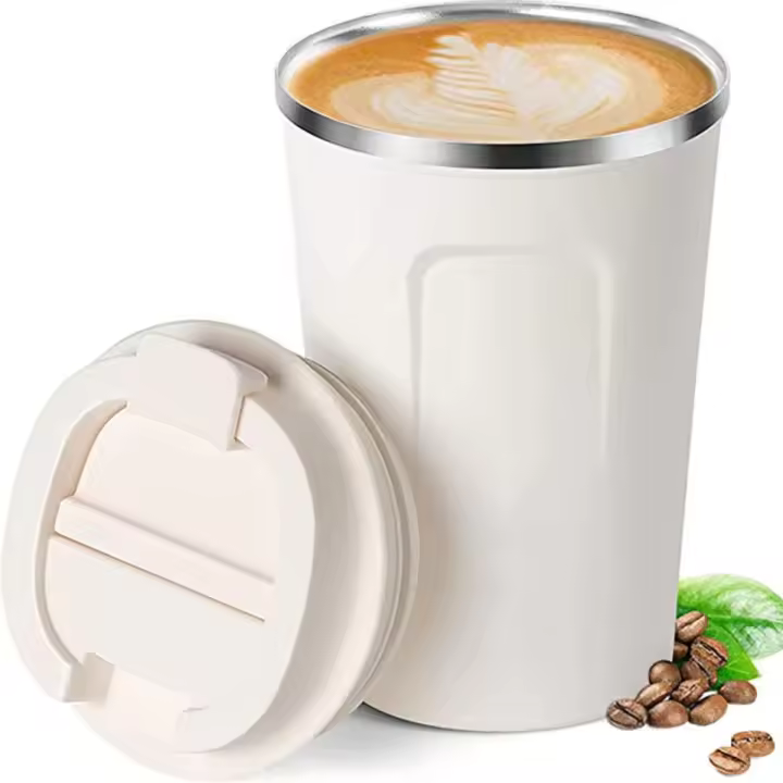 Taza de café para llevar, taza de viaje hermética al vacío de 13oz/380ml - 1