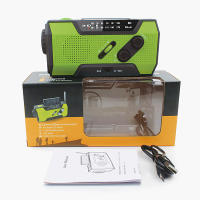 Radio meteorológica de emergencia con manivela, radio meteorológica, radio de manivela, 5000 mAh, carga solar, funciona con manivela y batería, linterna de emergencia para exteriores - details 2