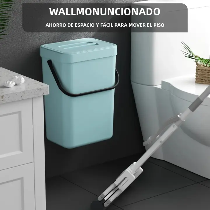 Bandeja De Basura Para Cocina Pequeña Con Tapa Y Odor-Free Contenedor Ecológico Para Residuos De Alimentos Soporte Para Pared - 1