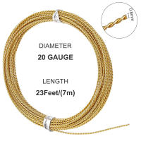 Hilo De Cobre Amarillo De 20 Ga 23Ft Resistente Al Envejecimiento Para Fabricación De Joyas Pulseras Y Collares - details 1