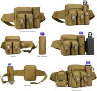 Bolsa de faja táctica Molle System Fanny Pack impermeable con Bolsa para botella de Agua para Exterior - details 2