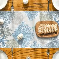 1pc Telar De Mesa Largo De Playa Tropical Para Fiestas Familiares Bodas Y Outdoor Interior Decoración De Mesa Con Agua Del Mar - details 10