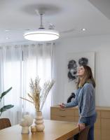 Ventilador de techo COSMOS with Luz LED | Motor DC Silencioso | Función de Verano e Invierno | 6 velocidades | Programable | Palas retráctiles | Control Remoto | Blanco-Taupe - details 1