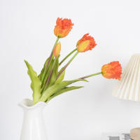Nueva Parroquial Ola Tulipán De Silicona Flores Artificiales Suaves Y Cómodas Arreglo Floral Decoración Para Hogar Y Sala De Estar - details 6