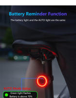 Luz Trasera De Bicicleta Inteligente LED Recargable Impermeable Con Sensor De Freno Automático Luz De Ciclismo Para Asiento Posterior - details 12
