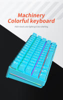 Teclado Mecánico De Juego USB MUCAI MK61 61 Teclas Switch Rojo Cableado Con Cable Desmontable RGB Retroiluminado Intercambiable Caliente - details 0
