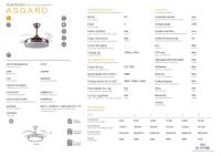 Ventilador de Techo DC NEW ASGARD cuero, 4 aspas retráctiles, 72W LED 3000|4000|6000K, Al.35xD.108/50cm - details 2