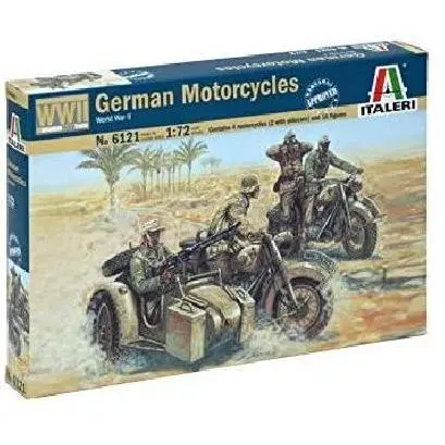 Italeri 6121 - Maqueta Soldados Alemanes en Motocicleta WWII - Escala 1:72 - 1