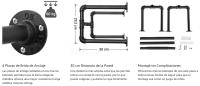 SONGMICS Perchero de Pared para Colgar Ropa, Percha Industrial, Ahorro de Espacio, 112 x 30 x 29,3 cm, Carga hasta 60 kg, Fácil Montaje, para Espacios Reducidos, Negro - details 2