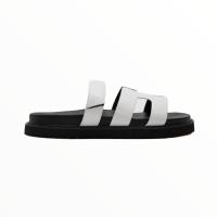 Sandalias verano color blanco planas tendencia cómodas ligera plataforma ajuste velcro altamoda - details 1