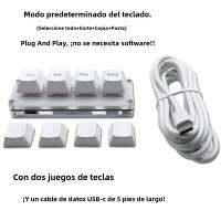 Mini Teclado Mecánico RGB Gaming Con 4 Botones De Selección Todo Copiar Pegar Macro Pad Ctrl a X C V Teclado Inalámbrico Para Desktop Laptop OSU Key - details 0