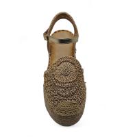 Calzados soraia, Sandalia de antelina y plataforma de yute, espardeñas planas, para mujer. - details 2