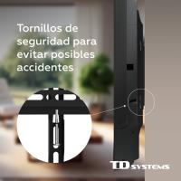 Soporte de TV pared fijo de bajo perfil para pantallas de 32 a 55 pulgadas. VESA máximo de 400 x 400 mm - TD Systems P30X25F44 - details 4