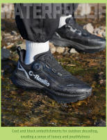 Zapatillas De Entrenamiento Cruzado ONEMIX Para Hombres Zapatillas De Correr Al Aire Libre Impermeables Caminando Casual Senderismo Aumento De Altura Ancho Cierre De Cremallera Material De Suela De Goma - details 9