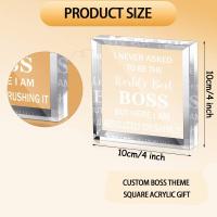 Peso De Papel Boss Keepsake Regalo Para Hombres Y Mujeres Jefes Colaboradores Centro De Mesa Figura De Plástico Decoración Oficina - details 4