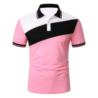 Camisa Polo Hombre Verano Manga Corta Color Contraste Ajustada Para Golf Y Deporte Estilo Casual Transpirable Polyester - details 6